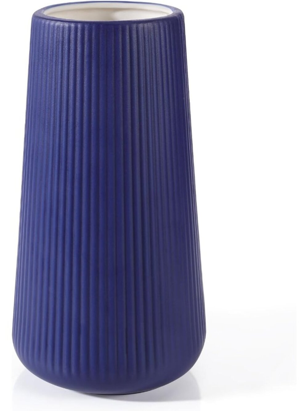 Gradient Navy Blue Ceramic Cute Flower Vase Pampas Grass Living Room Office Deco